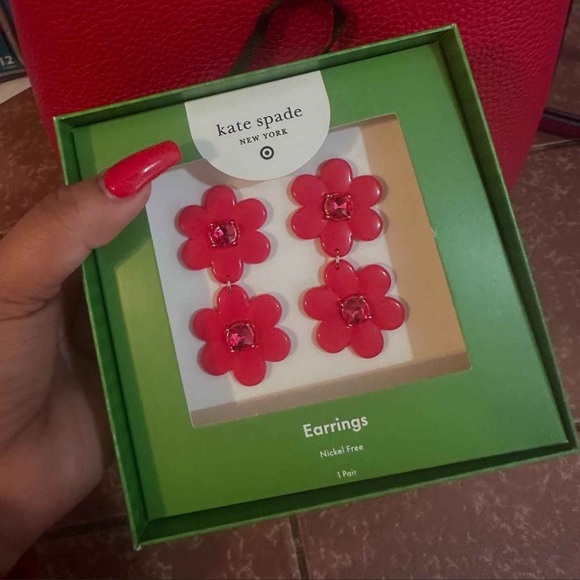 Kate spade New York x Target red earrings NWT - Picture 4 of 4
